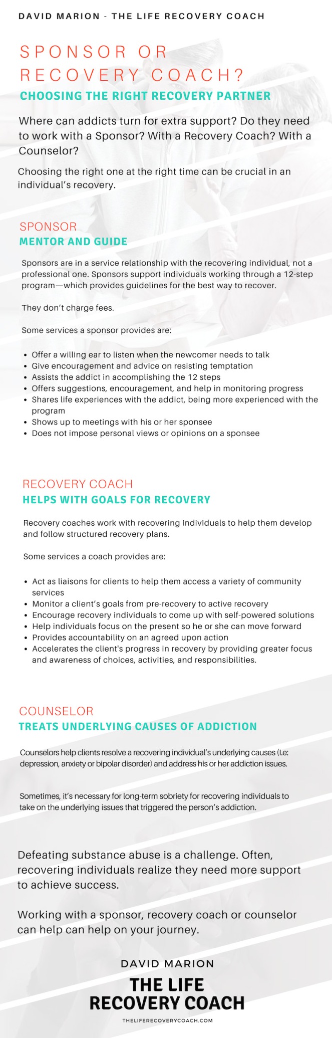 David Marion - How to Choose the Right Recovery Coach - The Life Recovery Coach